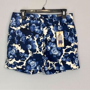 The Limited | Women’s Indigo Navy Floral Tailored Fit Casual Shorts Size 4